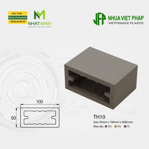 Thanh hộp gỗ nhựa ngoài trời TH10 Nhựa Việt Pháp có nhiều ưu điểm vượt trội so với các dòng sản phẩm thông thường.