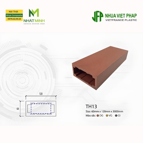 Thanh hộp gỗ nhựa ngoài trời TH13 Nhựa Việt Pháp có nhiều ưu điểm vượt trội so với các dòng sản phẩm thông thường.