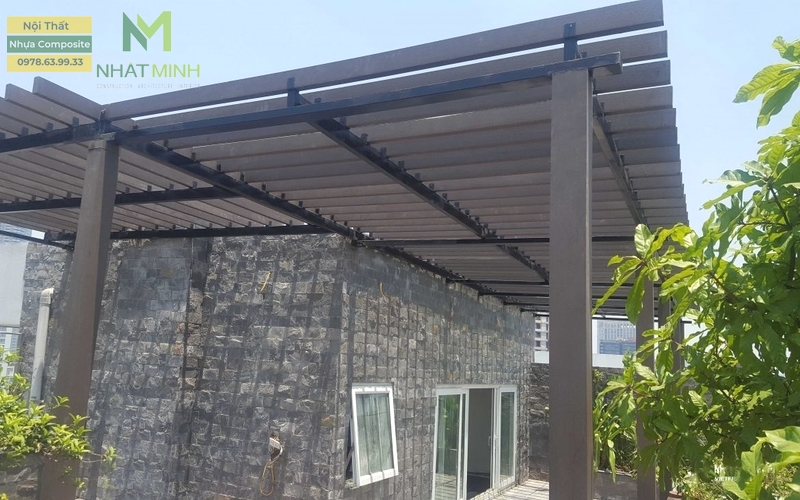 Giàn pergola gỗ nhựa