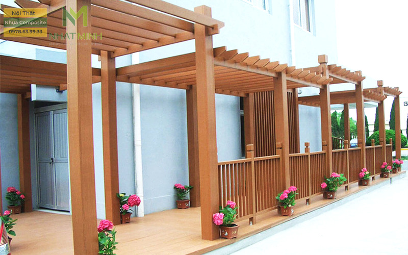 Giàn pergola gỗ nhựa