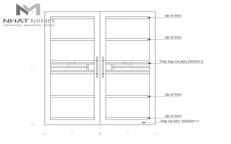 Mẫu cổng sắt gỗ nhựa ốp thanh đa năng gỗ nhựa TDN02