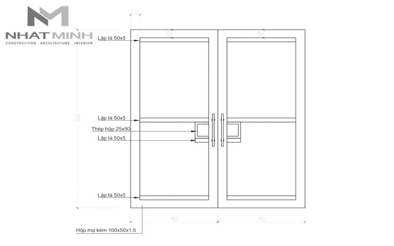 Mẫu cổng gỗ nhựa 2 cánh, ốp bằng thanh sàn 2 lớp Hiclass SG2L01