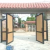 Thi công cổng gỗ nhựa ngoài trời ở Ba Vì, Hà Nội
