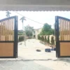 Thi công cổng gỗ nhựa ngoài trời ở Ba Vì, Hà Nội